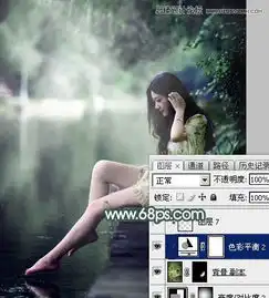  photoshop调出外景人像绿色lomo艺术效果