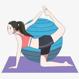  瑜伽房女性做瑜伽插画图片素材其他格式下载动漫人物大全