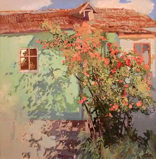  她的风景画,油画感十足