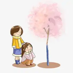  妈妈女儿温情祈福插画图片素材其他格式下载动漫人物大全
