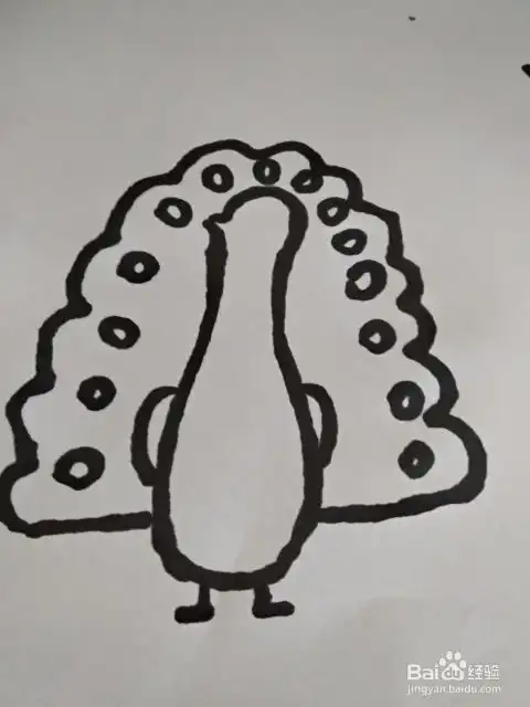  孔雀的简笔画怎么画