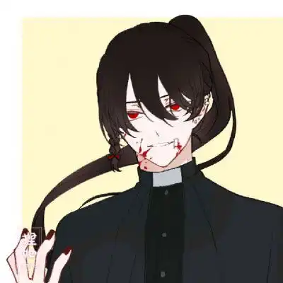  动漫超丧超黑暗的头像男超清暗黑系血腥头像男