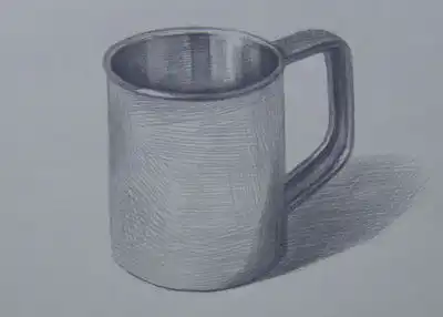  圆柱型杯子素描的步骤