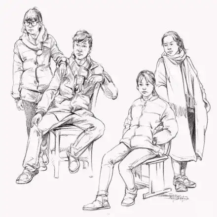  联考来了怎样在有效的时间内画好人物组合速写