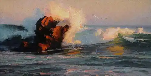  旅美油画家梁革风景油画作品欣赏