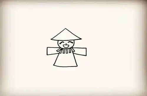  简笔画儿童简笔画之稻草人