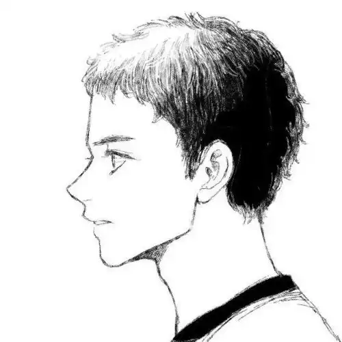  黑白男生头像动漫