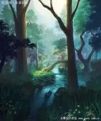  ps鼠绘卡通森林场景