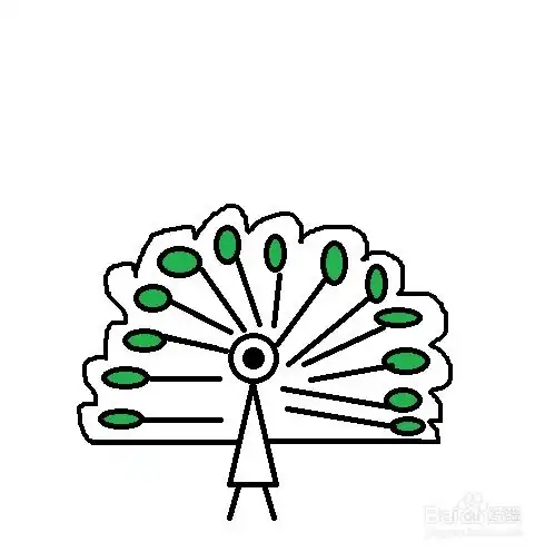  怎么画孔雀简笔画25
