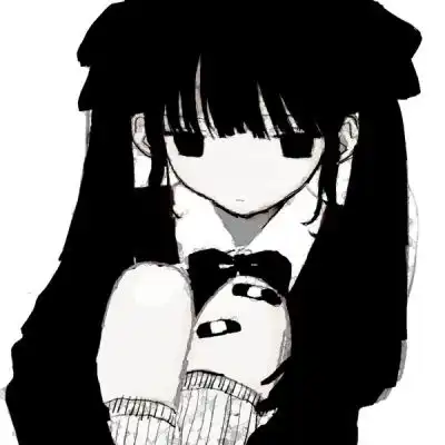  黑白手绘漫画女头,超好看的黑白漫画头像女