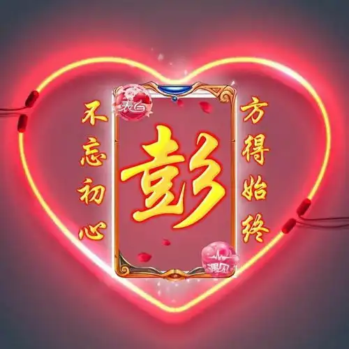  微信姓氏头像,20多张唯美灯光爱心百家姓头像,快来带走你的吧