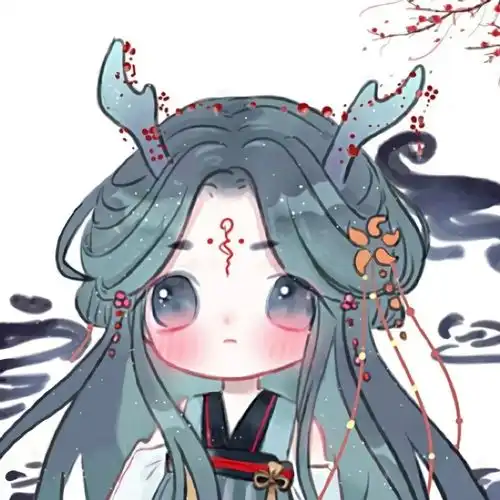  可爱仙气动漫女生头像偶尔不开心的时候,就是快乐在加载