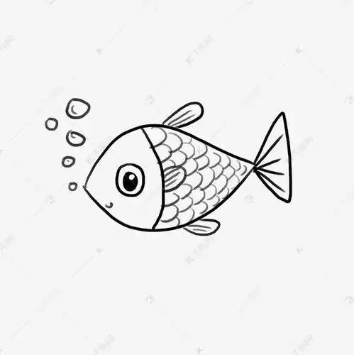  儿童节简笔速写手绘涂鸦鱼素材图片免费下载千库网