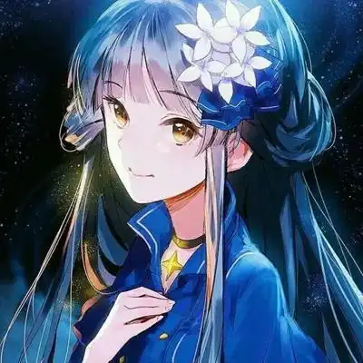  唯美忧郁蓝色系女生头像