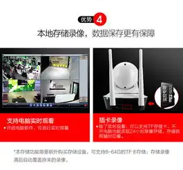  睿威仕智能无线监控摄像机家用双天线远程高清摄像头rw789s960p130万像素