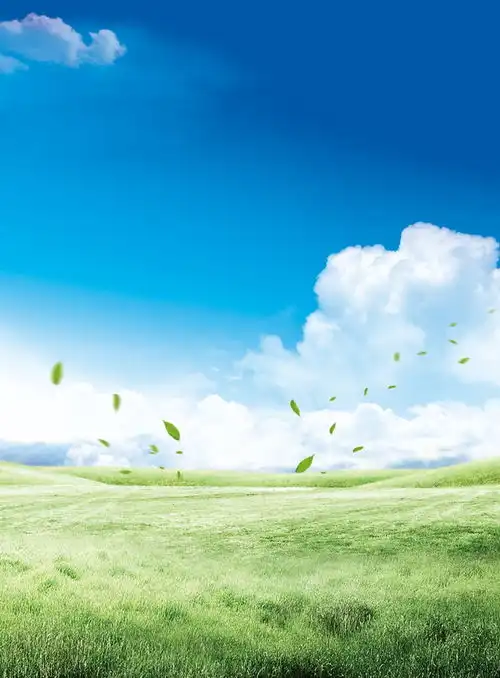  草原蓝天云朵风光psd素材