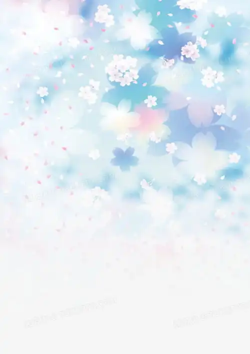 蓝色梦幻樱花背景png图片素材免费下载png格式24803508像素熊猫办公