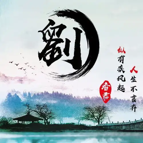  你改换个头像了,28张励志古风水墨姓氏微信头像,赶紧领走