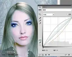  photoshop打造梦幻的蓝色仿手绘美女1examw.com