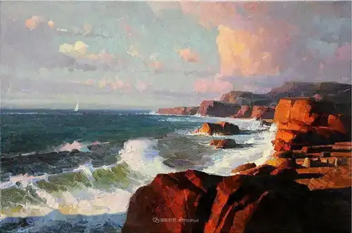  旅美油画家梁革风景油画作品欣赏