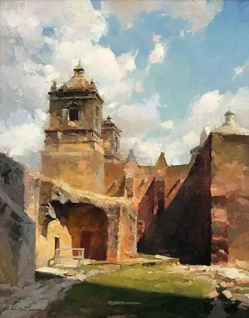  旅美油画家梁革风景油画作品欣赏