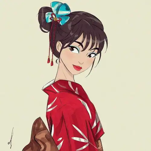  不同风格的迪士尼公主,贝儿公主换上洛丽塔,花木兰古风韵味
