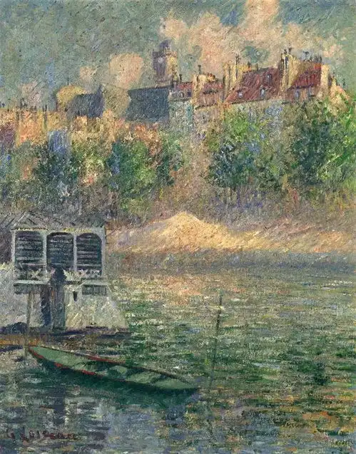  优美的后印象派风景油画法国画家古斯塔夫洛伊索绘画作品