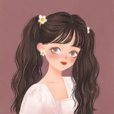  女生手绘头像2024年超火精美图片