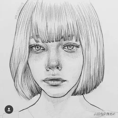  好舒服的素描头像,看完忍不住想画画