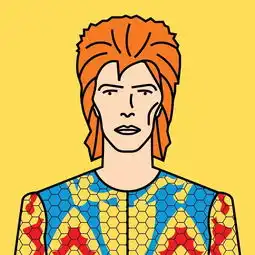  这个号把每个阶段的davidbowie都画成了头像