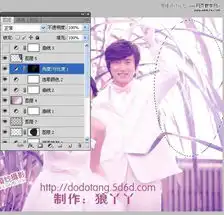  photoshop图片梦幻效果梦幻紫蓝色外景婚片