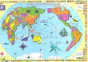  世界地图卡通版