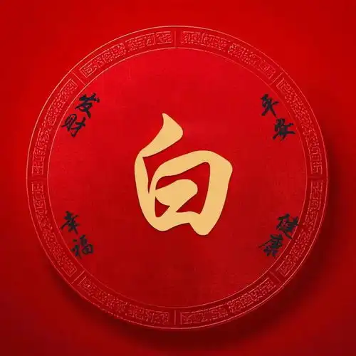 红色微信头像简约干净百