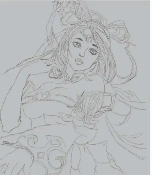 王者荣耀貂蝉简笔画图片