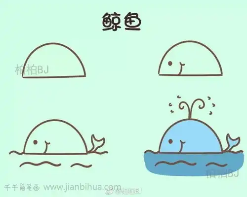 梯形动物头像简笔画学简