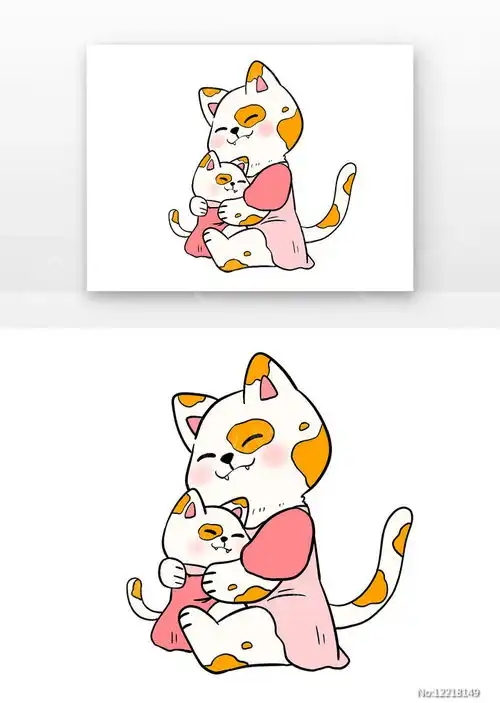  母婴卡通母子动物猫素材国际猫咪日图片8月图片第26张红动中国