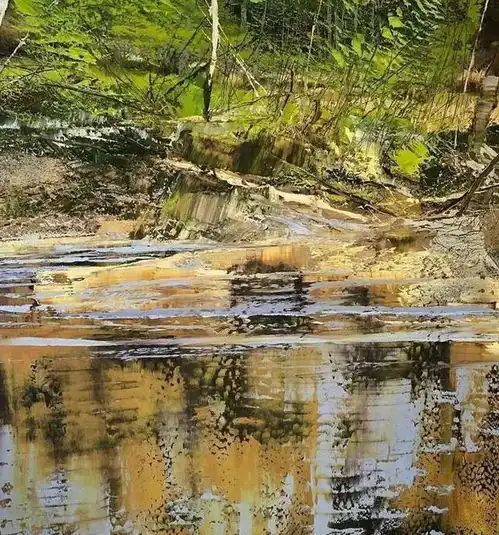  刮刀下的油画肌理风景,灵动令人折服︱林恩博格斯绘画作品