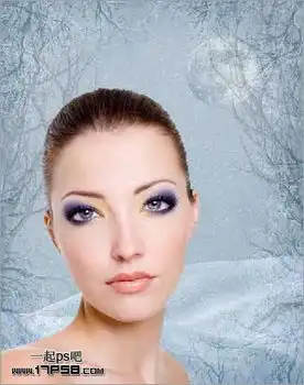  photoshop打造梦幻的蓝色仿手绘美女