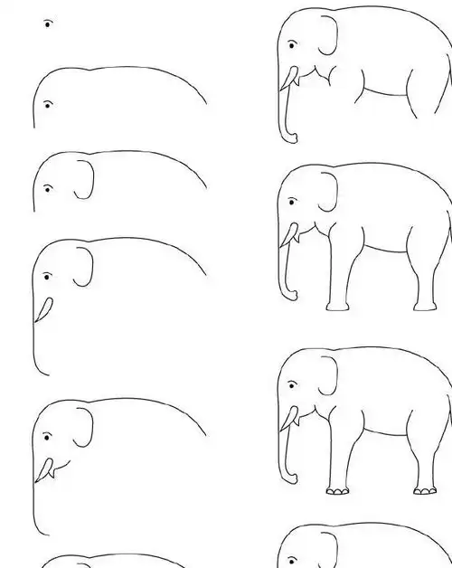  孩子想要画画,你不会教9种动物简笔画线稿教你画,一看就会画
