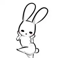  简笔画手绘兔子漫画图片头像可爱兔子萌图头像