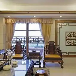  中式古典风格公寓室内效果图