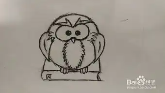  如何简笔画站在书上的猫头鹰