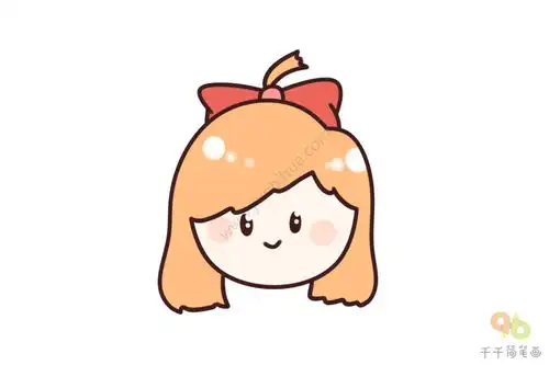  可爱的女孩头像简笔画大全学画不同发型的小女孩