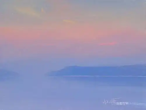  简约的风景油画写生,太美了