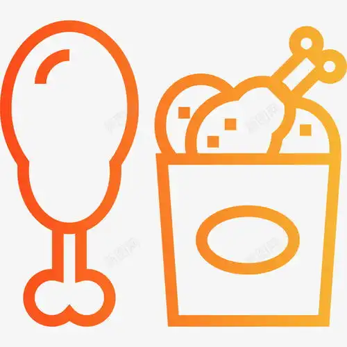  炸鸡快餐28梯度图标高清素材标志设计图片页面网页平面电商创意素材png素材炸鸡素材