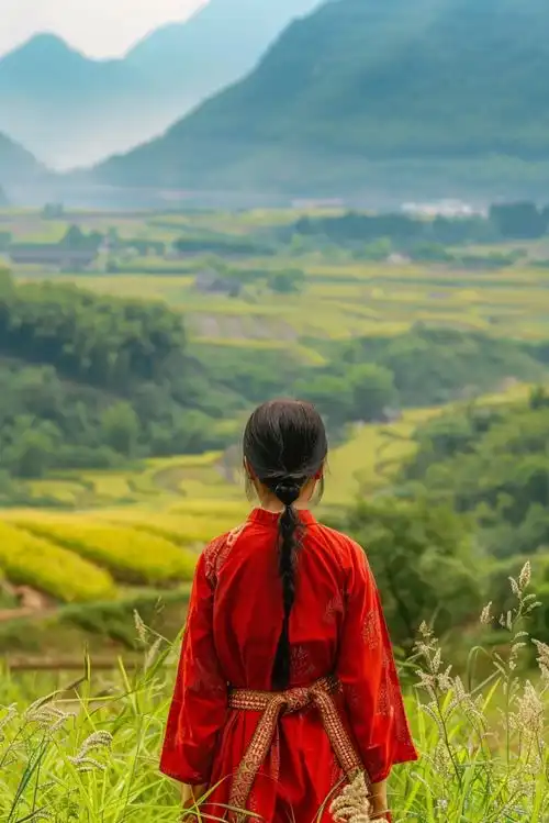  自然风景阳光女孩背影摄影图下载至来源处