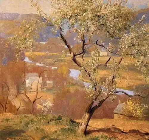  美国印象派画家丹尼尔加伯风景油画作品欣赏