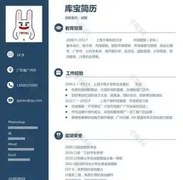  蓝色创意销售通用求职模板个人简历设计
