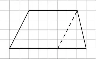  一个梯形如下图所示,上底是5cm,下底是8cm1在梯形中图一条线段,把梯形分割成一个平行四边