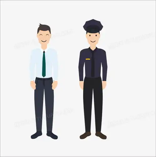 扁平化保安人物png图片素材免费下载ai格式35463547像素熊猫办公